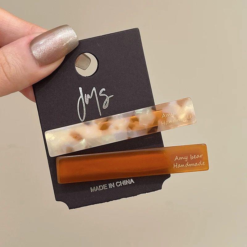 

2 шт./набор ацетатных заколок для волос, милые, простые боковые заколки для женщин, девушек, темпераментные аксессуары для волос, подарки