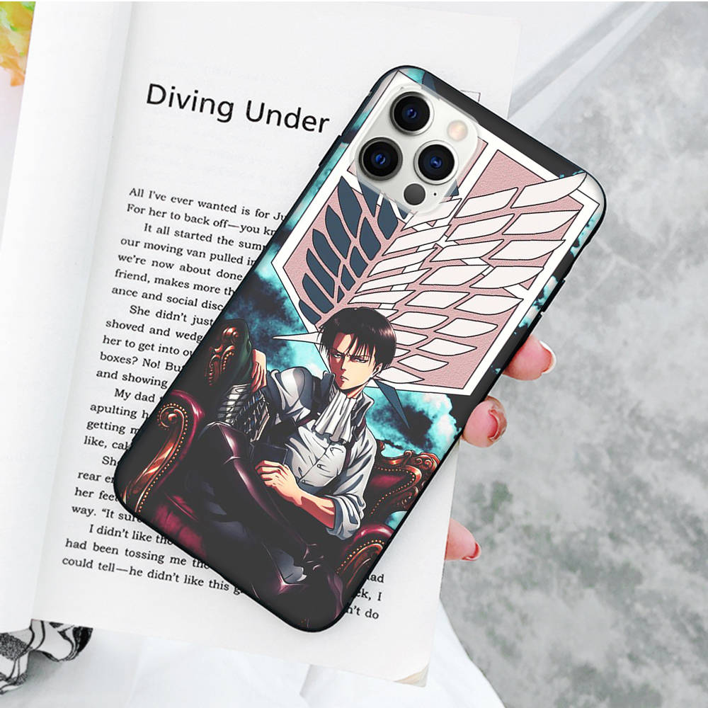 JW87 Attack on Titan Black Soft Case for OPPO Reno 8 6 5 4 Pro Plus Find X3 A17 A3 A31 A38 A40 A53 A54 A55 A74 A76 A78 A77 A80 A94 A95 A96 Lite