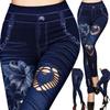 Sexy Women Jean Skinny Jeggings Pants High Waist Leggings Female Print Ankle-length Slim Legging Fitness Plus Size