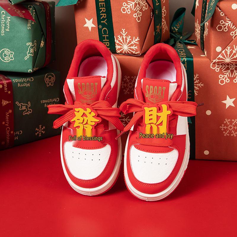 Children s Lightweight Sports Casual Shoes - 2026 Winter Korean Style for Boys & Girls Size 34 - 21.10 cm красный