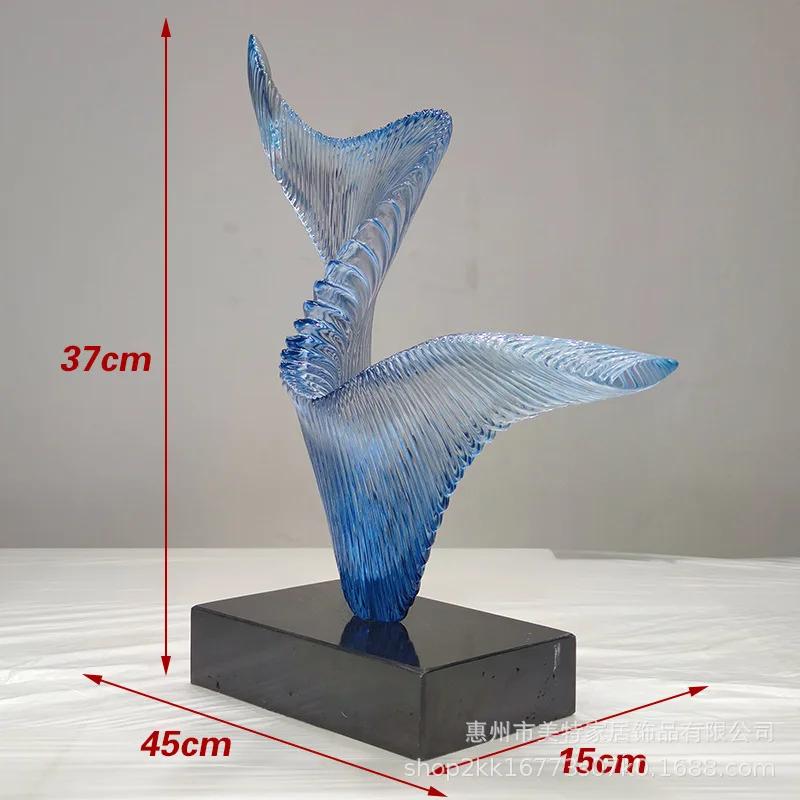 

Современные скульптуры из прозрачной смолы, простой декор для дома, лобби, гостиная, крыльцо, статуи, абстрактные, креативные, декоративные произведения искусства