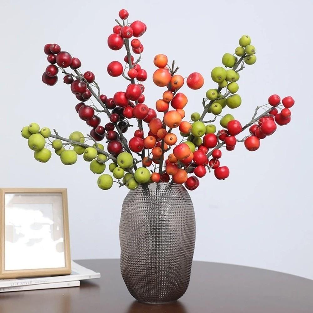 30 Heads Artificial Fruit Branch Green Plants Simulation Tree Bouquets  Restaurant Decoration