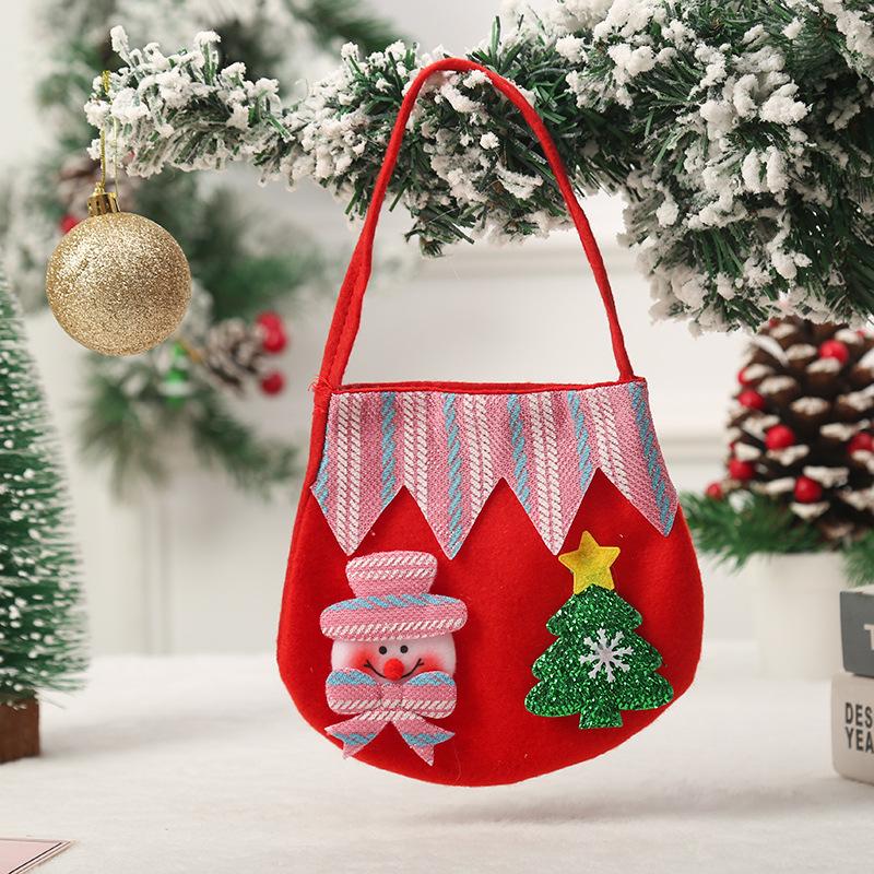 Christmas English Apple Bag Santa Claus Children's Gift Bag Candy Bag Christmas Gift Christmas Bag Bundle Handmade