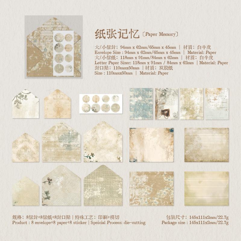 24pcs/1lot Small Envelope Set for Scattered Island Series Vintage DIY Materials and Base Decoration