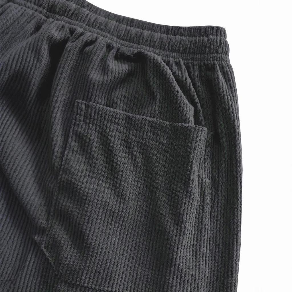 Men's Chenille Corduroy Loose Straight-Leg Pants - Comfortable, Versatile Sweatpants for College Students.