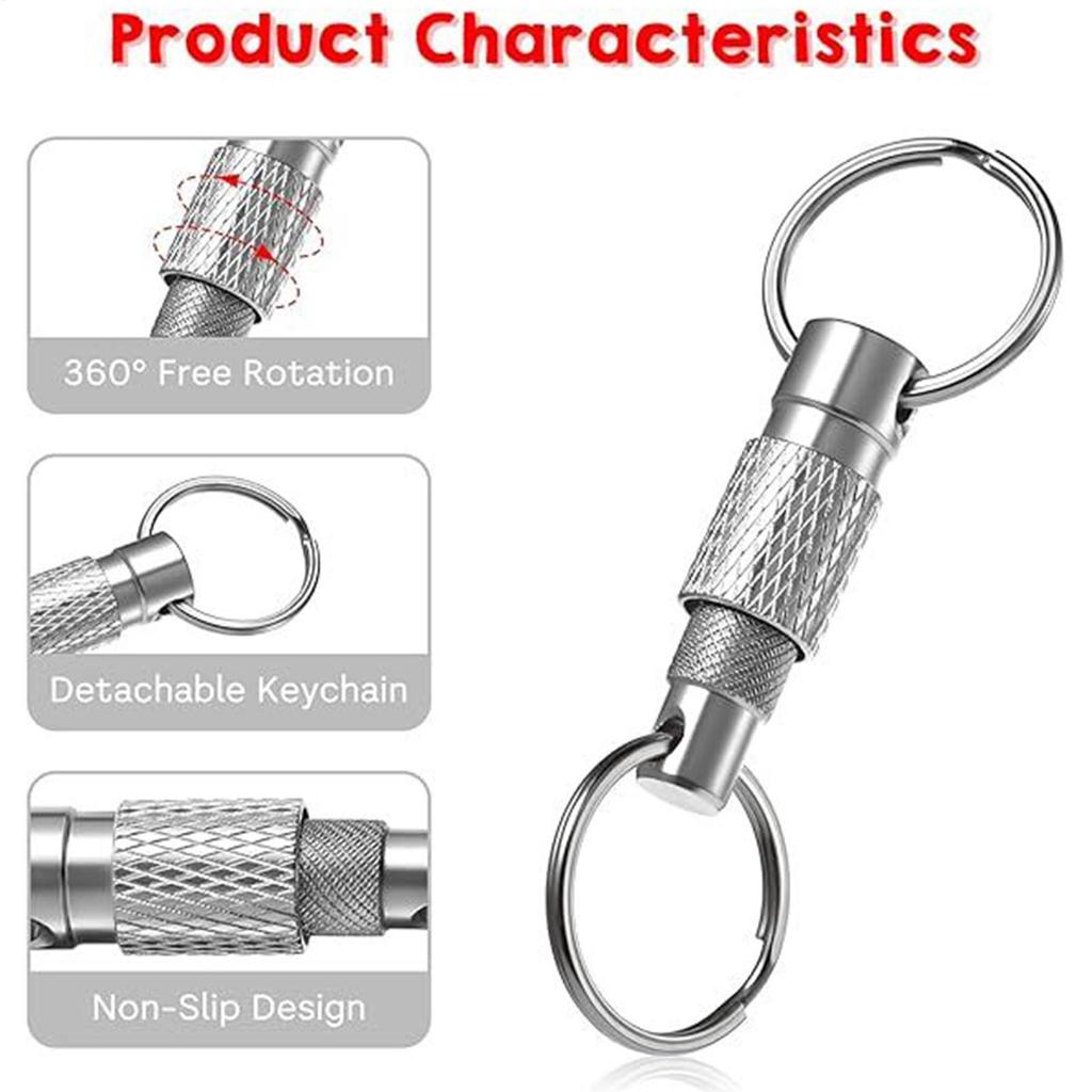 Quick Disconnect Keychain Metal Keychain For Car Keys Secure Key Holder Quick Release Keyring Compact Lightweight For Hiking