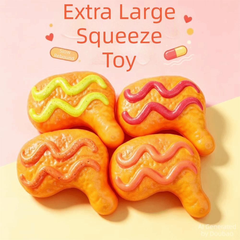 Simulation Slow Rising Squishy Realistic Sensory Fidget Ball Fried Chicken Drumstick Toy Kids Toy