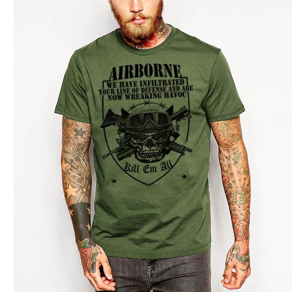 Военная Армия Флот Пулеметчик Снайпер Десантник Воздушно-десантные Унисекс Футболка XL