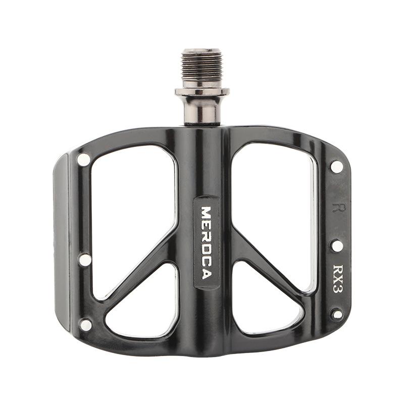 Meroca Durable Ultralight Aluminum Alloy Foldable Steel Spindle Road Bike Pedals Rx1 black (dual du)
