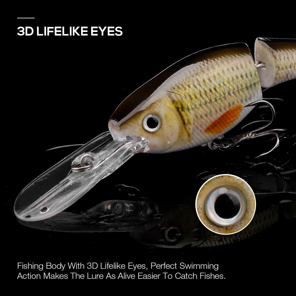 Minnow Fishing Lures 105mm 15g 2-Segment Jointed Bait Floating Wobblers For Pike Artificial Bait Crankbait Fishing Goods