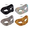 Rhinestone Decorated Sparkling Rhinestone Mask Half Face Design Diamond Pattern Sexy Half Face Mask Sexy Style Sparkling Finish