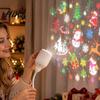 Ambient Night Lamp USB Christmas Snowflake Projector Light Flexible Gooseneck Projection Lamp Decorative LED for Bedroom Ceiling Decoration Pattern