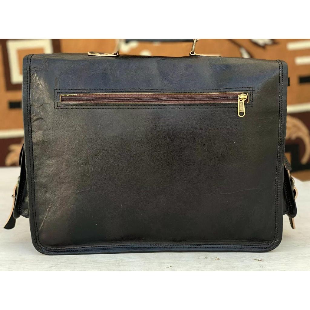 Leather Vintage Messenger Shoulder Laptop Briefcase Bag (Men and Women Bags)