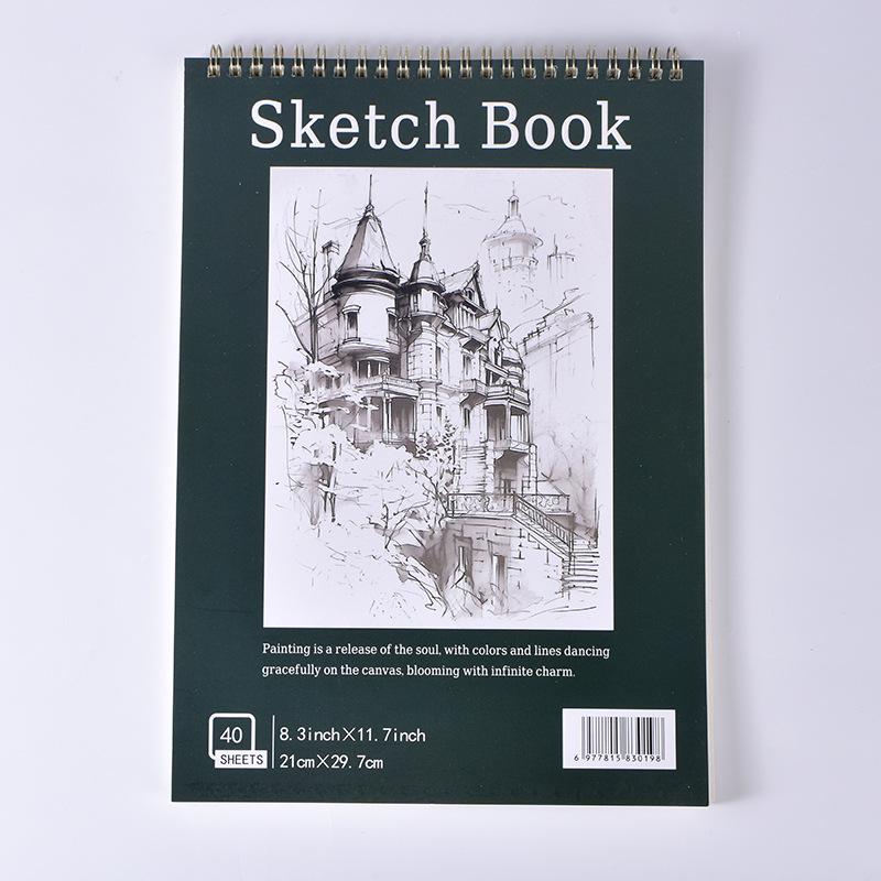 A4 Spiral-Bound Sketchbook for Students: Ideal for Plein Air, Quick Sketching, Doodling, Drawing, and Hand-Drawing.