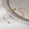 Fenny 18K PVD Plated  Waterproof Flower Bracelet Cubic Zirconia Elegant Daily Jewelry Stainless Steel for Women
