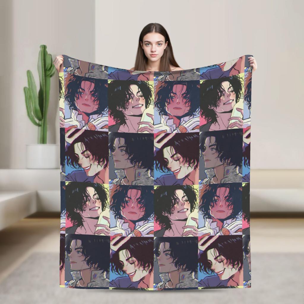 Super Star Michael Jackson Blanket Velvet Autumn/Winter  Multi-function Super Soft Throw Blankets for Bedding Car Bedspreads