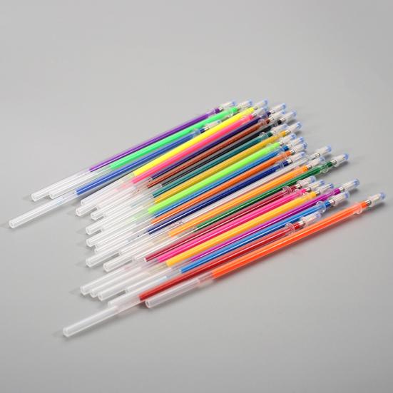 12/24/36/48 Cores Caneta Gel Recargas Brilho Coloração Desenho Pintura Marcador Artesanal