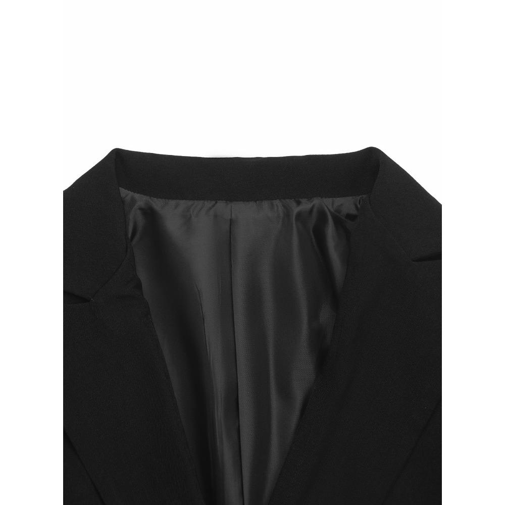 New Autumn Stylish Simple Casual Commuter Suit Collar Black Blazer