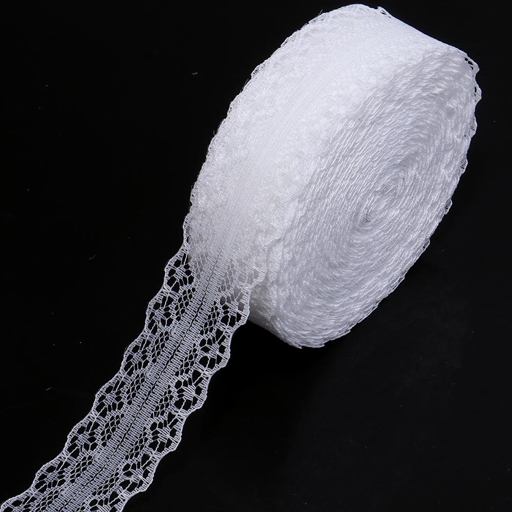 20yards/lot 2.8cm Colorful Lace Ribbon Non Elastic Hollow Lace Webbing DIY Flower Bow Gift Packing Clothing Wedding Decoration