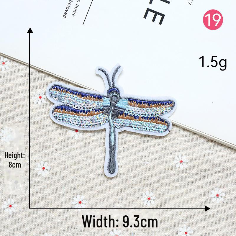 Smiley Face Embroidery Patch Sequin Love Label - Eyes Clothing Decoration.