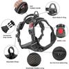 Astarin Dog Harness No Pull, Medium, 2 Leash Clips, Adjustable Soft Padded Vest with Handle, Reflective No Choke Design, Black, M