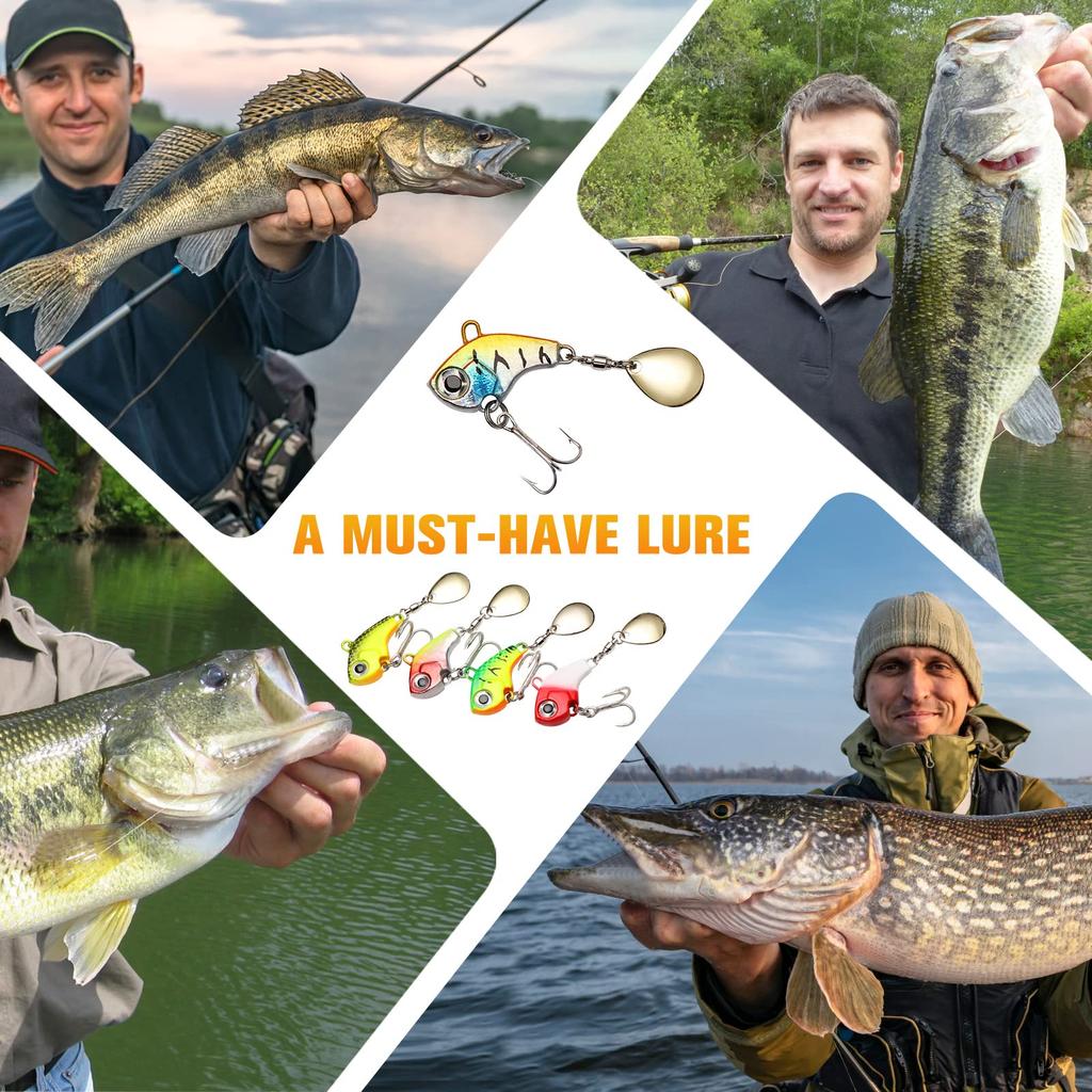 Fishing Lure Wobble Rotating Metal Vibration Bait Spoon Jig Sea Lures Artificial Hard Baits Sequins Tackle