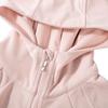Slim-Fit Women's Pink Autumn Hoodie Jacket - Sporty Style with Zipper Front