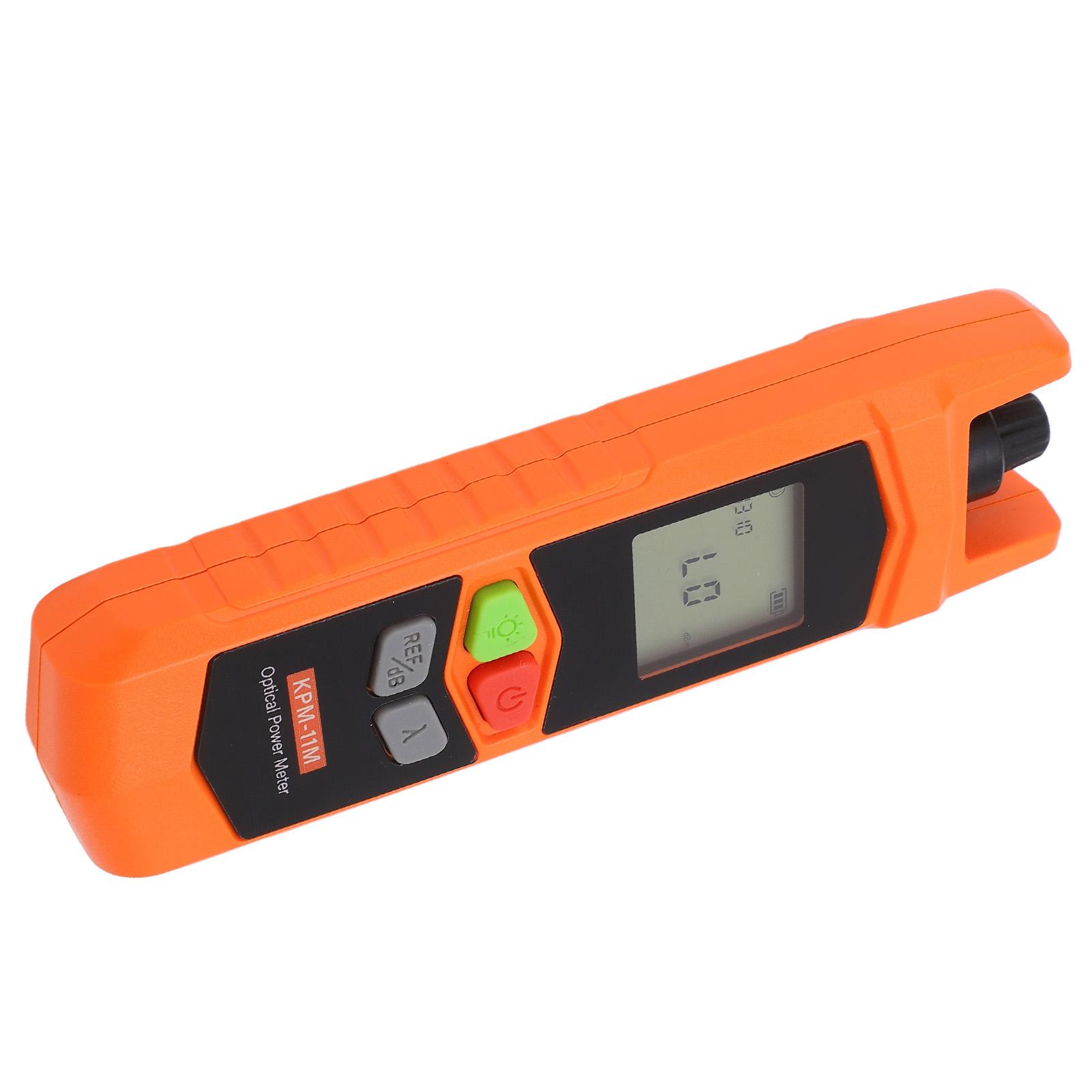 Fiber Optical Power Meter High Precise 7 Wavelength Mini Fiber Optical Power Tester Visual Fault Locator with LED ‑70 to +6 DBm ABS