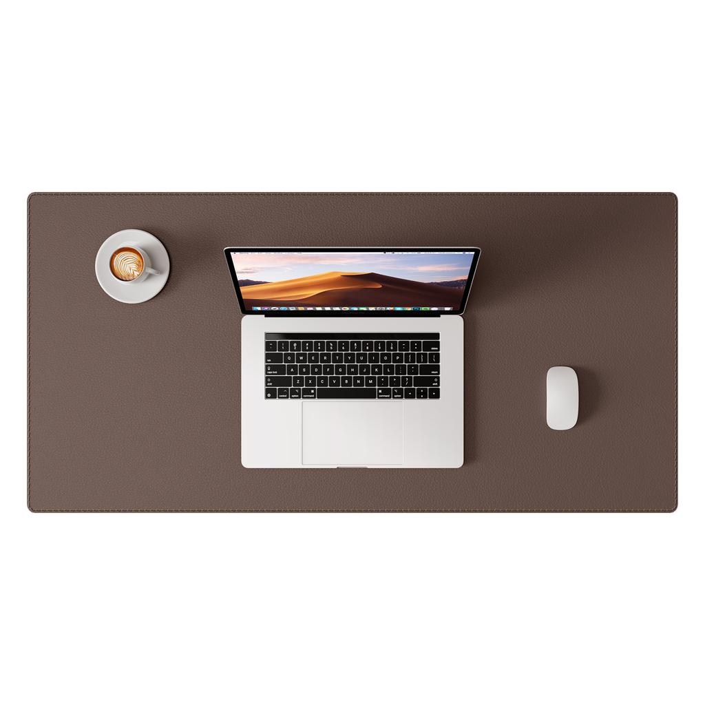 Desk Pad Protector, Mouse Pad, Desk Mat, Non-Slip with Stitched Edges PU Leather Desk Blotter for Home School