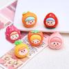 Fashionable Set of 9 Lovely Fruit Girl Resin Charm for Craft Supplies and Jewelry Making Assorted Colorful Designs
