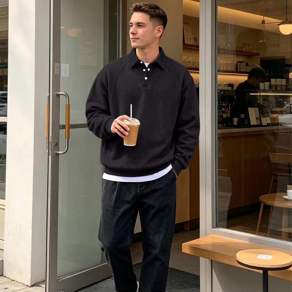 Herren Freizeit Basic Pullover Hoodie Langarm Sweatshirt für den täglichen Gebrauch