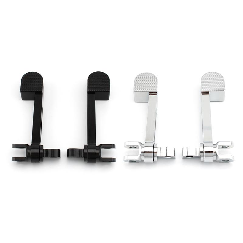 1Pair Universal Aluminum Alloy Motorcycle Foldable Foot Pegs Non-Slip Rear Passenger Footrest Pedals Extension for Harley Davidson