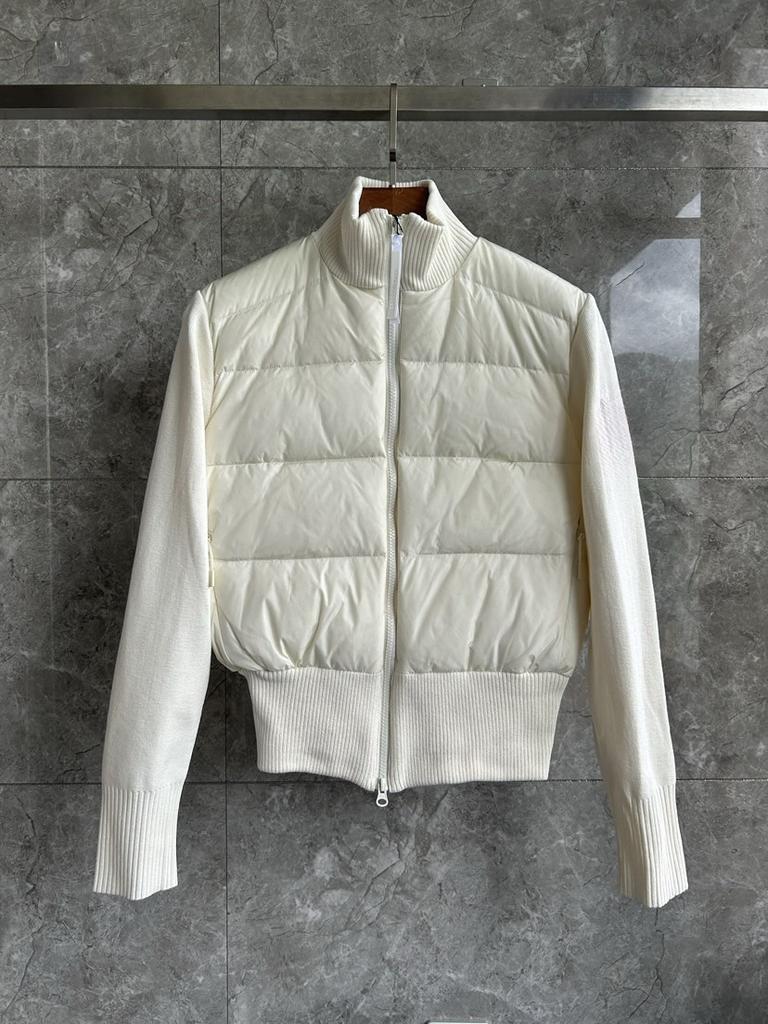 MC light and thin women's stand-up collar waist short down knitted splicing slim stand-up collar jacket down jacket