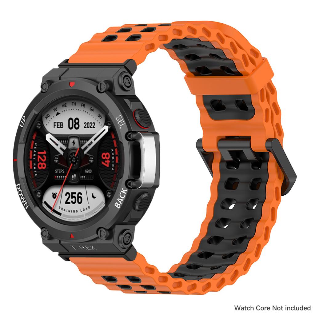 Two-Tone Sports Silicone Strap For Amazfit T-Rex 3/2/ultra Marine Band Correa For Huami Amazfit T-Rex Pro Smartwatch Watchband
