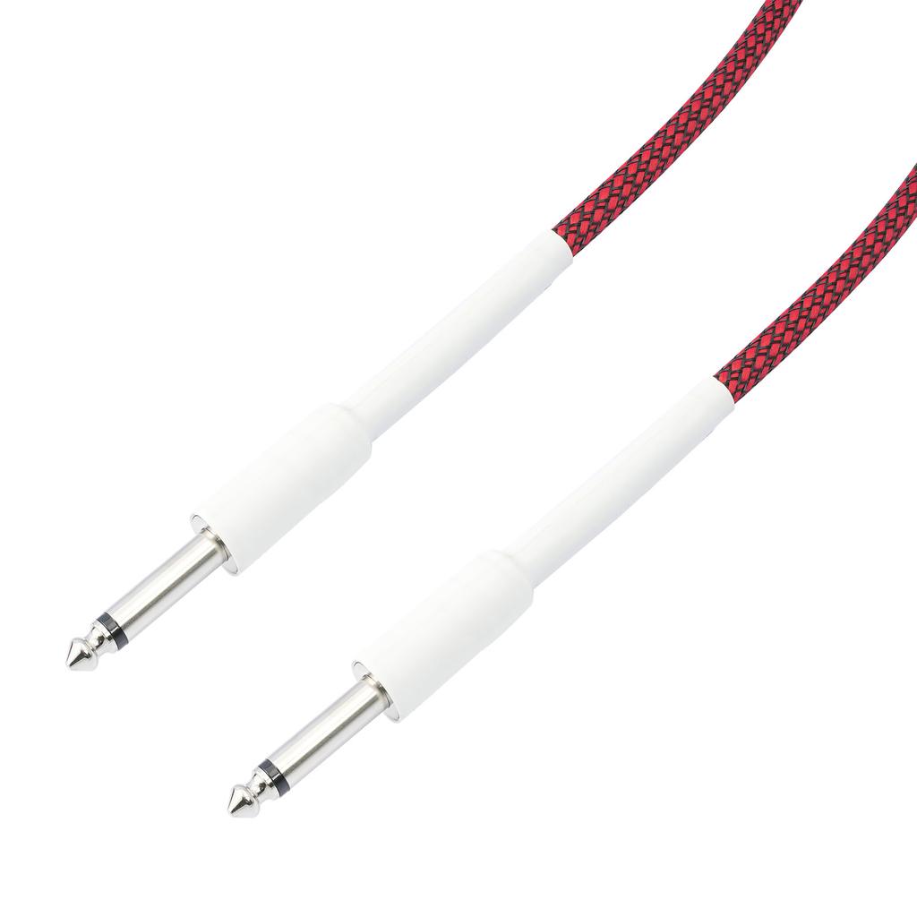 Gitarledning Elektrisk Instrumentkabel Bassledning 6,35 mm Rett til Rett for Elektrisk Gitar