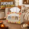 1pc Cute Feline Animal Tissue Box Cover,Peeking Cat Trio Autumn Foliage High-Quality,Durable,Lightweight,Foldable Storage,Ideal for Living Room and Di