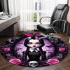 1pc Addams Family Wednesday3 Print Round Carpet Chair Round Carpet Suitable for Bedroom Living Room Home Decorative Carpet