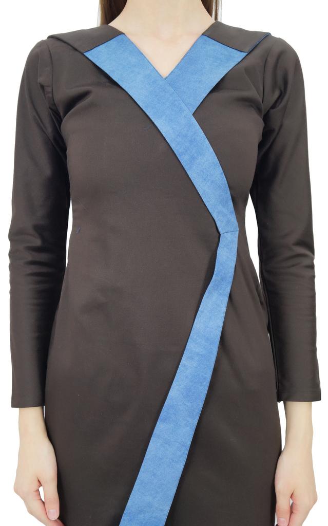 Bimba Women's Elegant Long Sleeve Bodycon Dress Designer Dresses