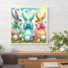Easter Bunny Full DIY 5D Round Drill Diamond Dots Paintings Picture Arts Craft for Adults Beginner Home Wall Decor Gift 30x30cm