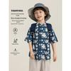 YOYO Boys' Smiley Face Print Tencel Blend Shirt