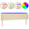 VidaXL LED Headboard Bedroom Furniture Double Bed Accessory Head of Bed Frame Interior Cream 3123387