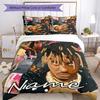 3pcs Custom Name Cartoon Juice WRLD Bedding Set Duvet Cover Closure Includes 1 Duvet Cover & 2 Pillowcases for All Seasons Bedroom Decor