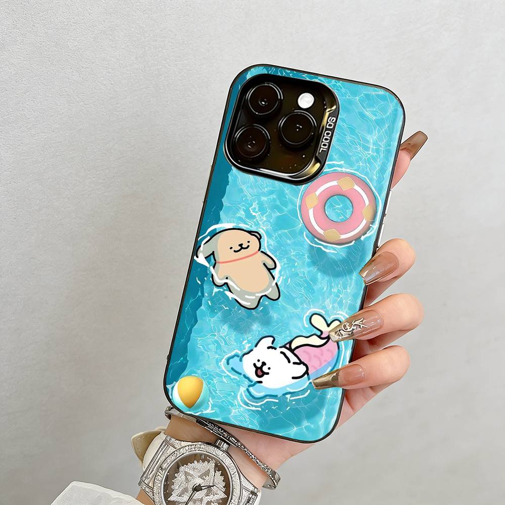 Beautiful cartoon Phone Case For iPhone 17,16,15,14,13,12,11 Plus,Pro Max,XS,Colorful Silver Phone case Funda Cover