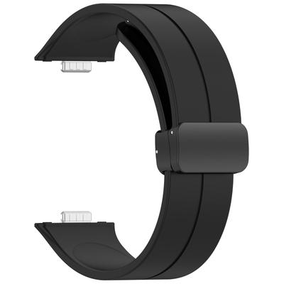 For Huawei Watch Fit 3 Silicone Watch Band Strap with Magnetic Folding Buckle