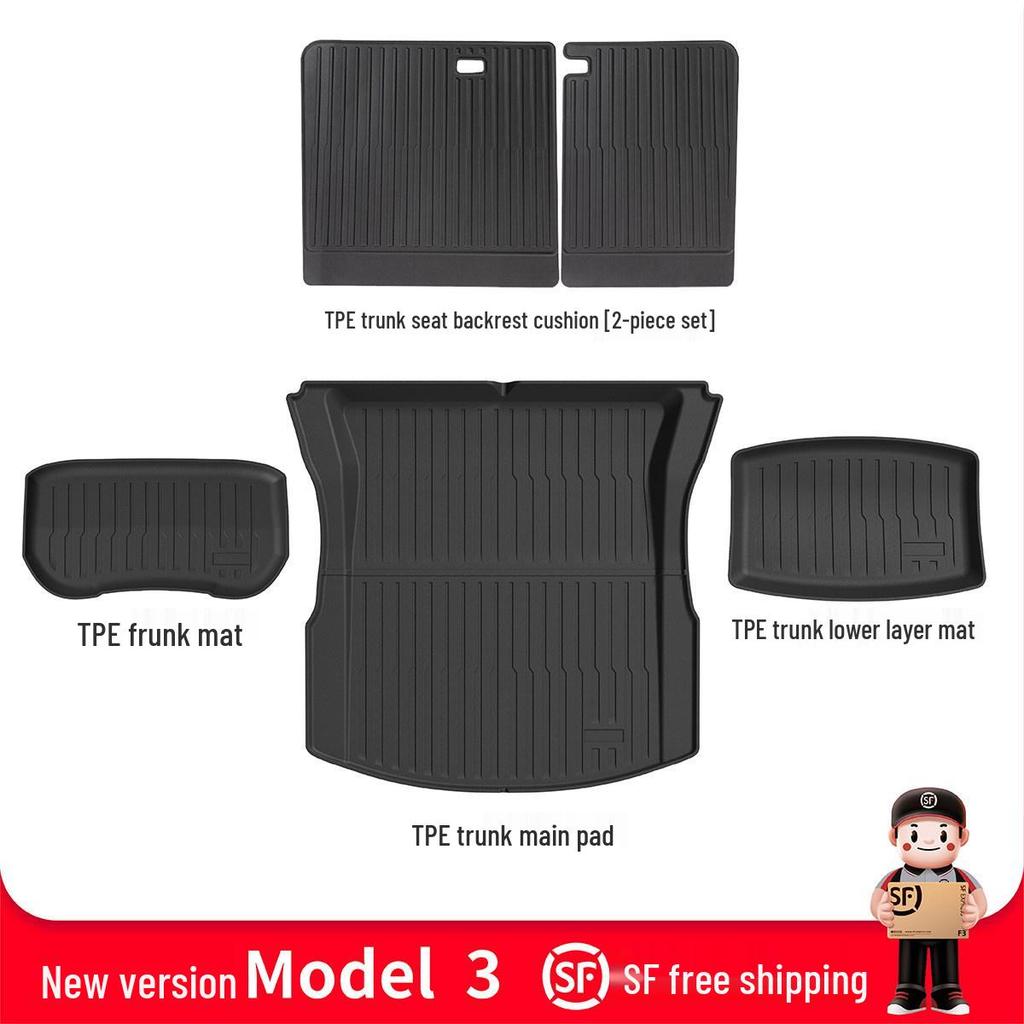Tesla Model Y/YL/3 TPE Front & Rear Trunk Mats and Accessories
