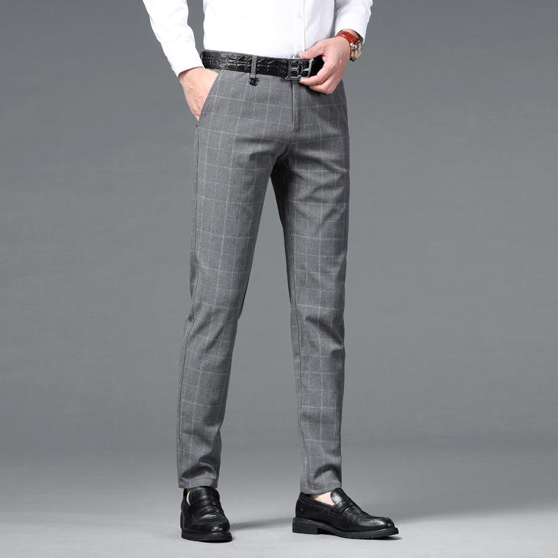 2023 Herren Slim Fit Kariert Eisseide Frühling-Sommer Freizeit Hose