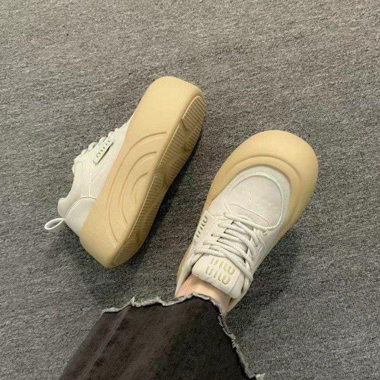 Muffin thick-soled small man ugly cute bread shoes new spring sports and leisure board shoes