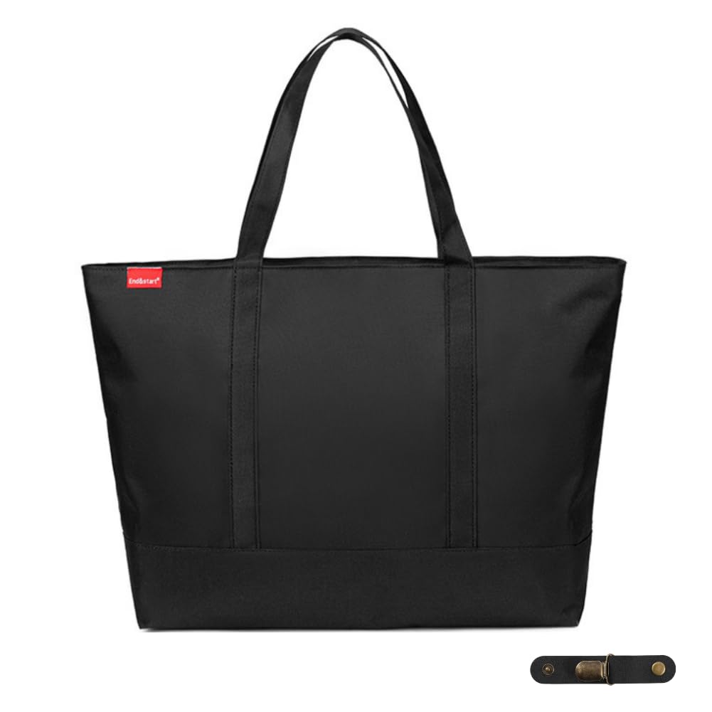 

Большая сумка-тоут для воды, деловая сумка с черной спинкой [MANATAS], вместительная, однотонная, черная, водоотталкивающая, Оксфорд, легкая, простая, 2-сторонняя, горизонтальная,