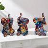 Creative Colorful Baby Elephant Ornaments Home Living Room Entrance Figurine Wine Cabinet Desktop Creative Decoration Crafts