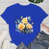 (Premium T-shirt)Flowers Butterfly T-Shirt Women Fashion Harajuku T Shirt Summer Cool Short Sleeve Hip Hop Top Tee